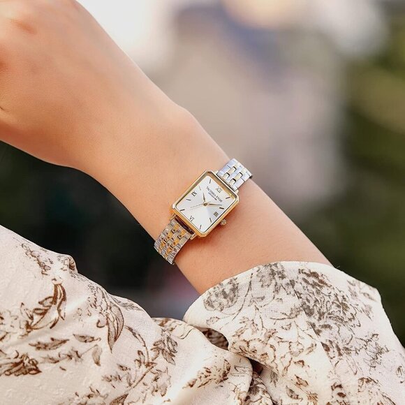 VICTORIA HYDE Womens Elegant Watch Mother of Pearl Dial Light Gold Leather Band - Picture 4 of 12